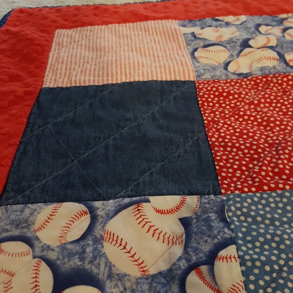 Child's Baseball Print Blanket/Mat. - Picture 7 of 8